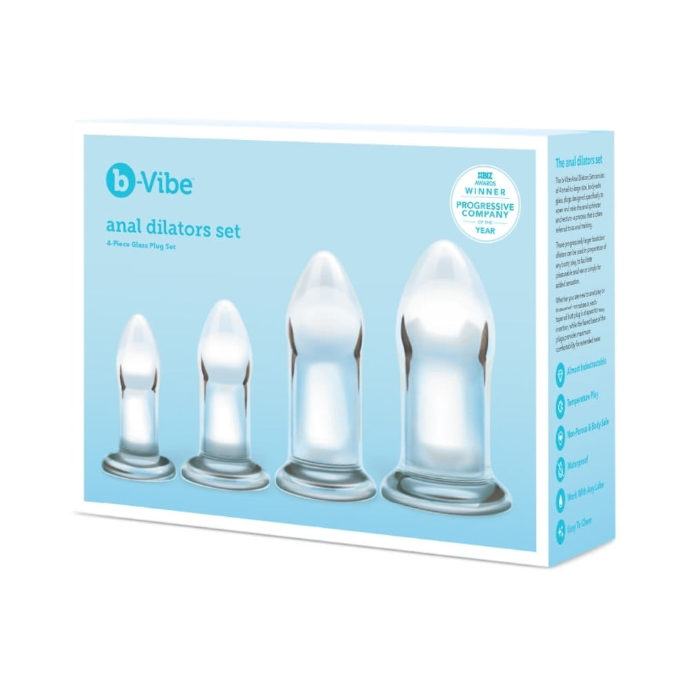 B-Vibe Glass Anal Dilator 4 Pc Set