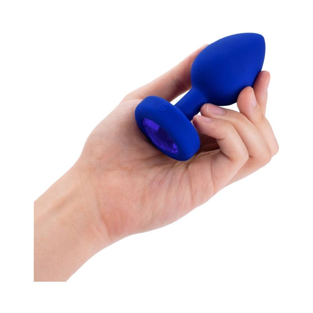 B-Vibe Vibrating Jewel Plug L/Xl - Blue Sapphire