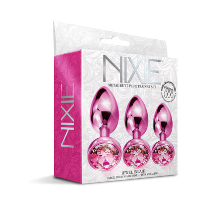 Nixie Metal Butt Plugtrainerset 3-Piece Pink Metallic