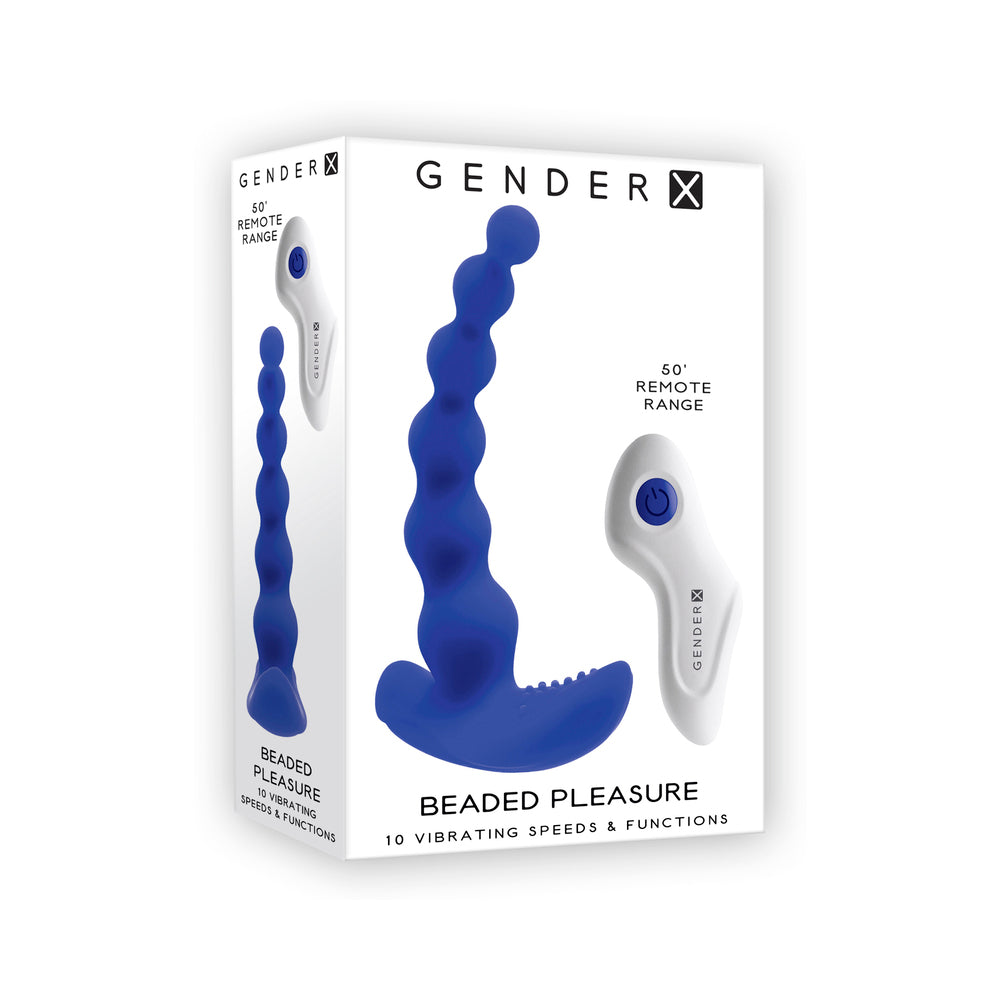 Gender X Beaded Pleasure Vibrator Blue