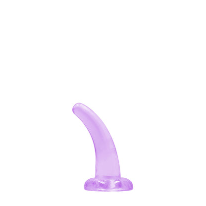 Realrock Crystal Clear Non-Realistic Dildo With Suction Cup 4.5 In. Purple