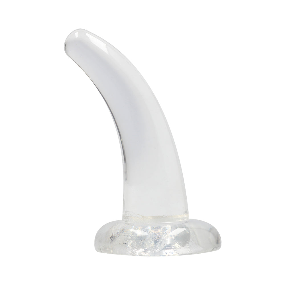 Realrock Crystal Clear Non-Realistic Dildo With Suction Cup 4.5 In. Translucent