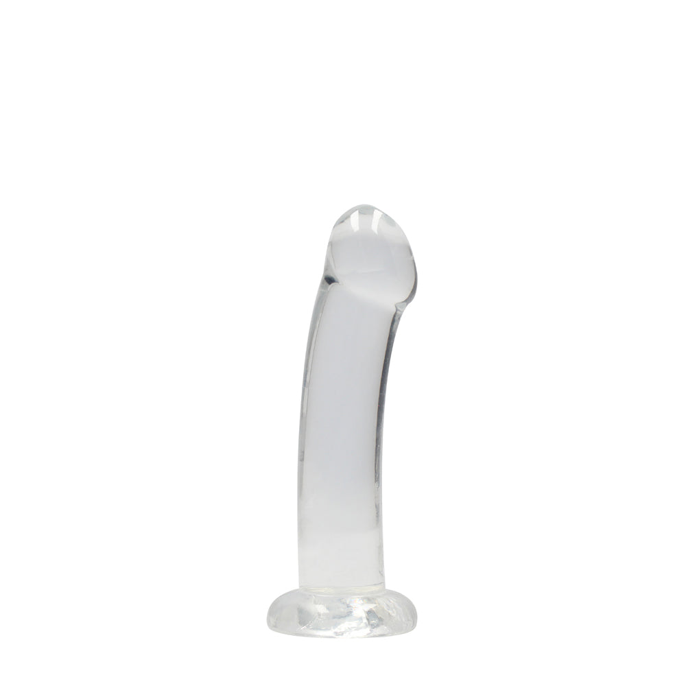 Realrock Crystal Clear Non-Realistic Dildo With Suction Cup 6.7 In. Translucent