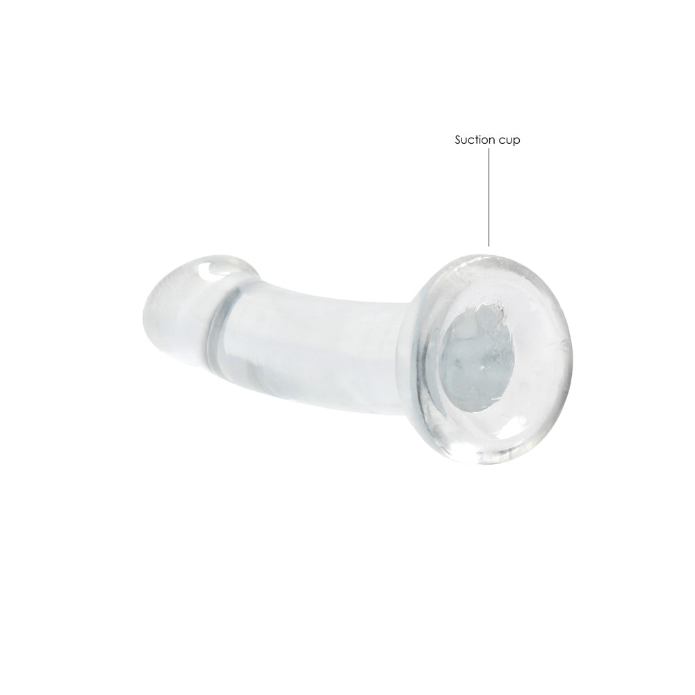 Realrock Crystal Clear Non-Realistic Dildo With Suction Cup 6.7 In. Translucent