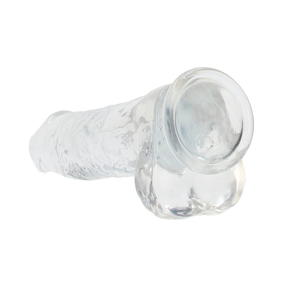 Realrock Crystal Clear Realistic Dildo With Balls 10 In. Translucent