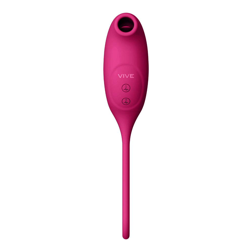 Vive Quino Air Wave &amp; Vibrating Egg Vibrator Pink