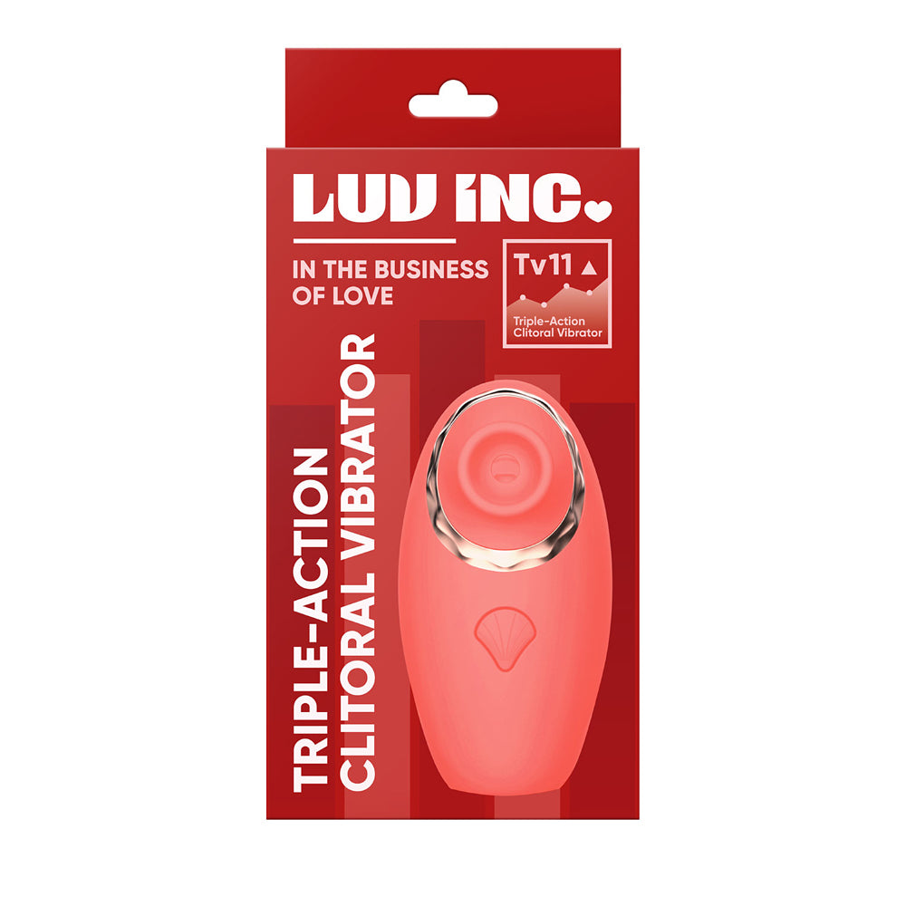 Luv Inc Tv11 Triple-Action Clitoral Vibrator Coral