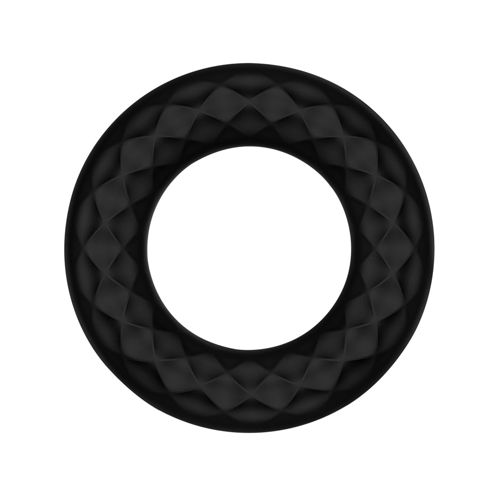 Forto F-15: Silicone Vibrating Cock Ring Black