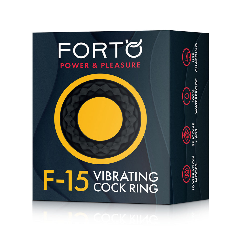 Forto F-15: Silicone Vibrating Cock Ring Blue