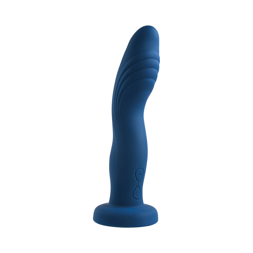 Gender X Snuggle Up Vibrator And Strap-On Harness Blue