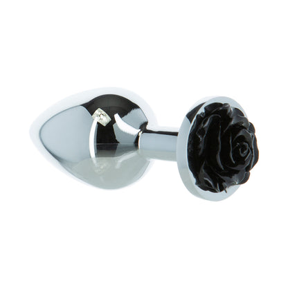 Lux Active Rose Metal Butt Plug 3.5 In. Black