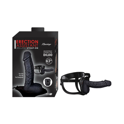 Erection Assist Hollow Strap-On 8.5In Bk