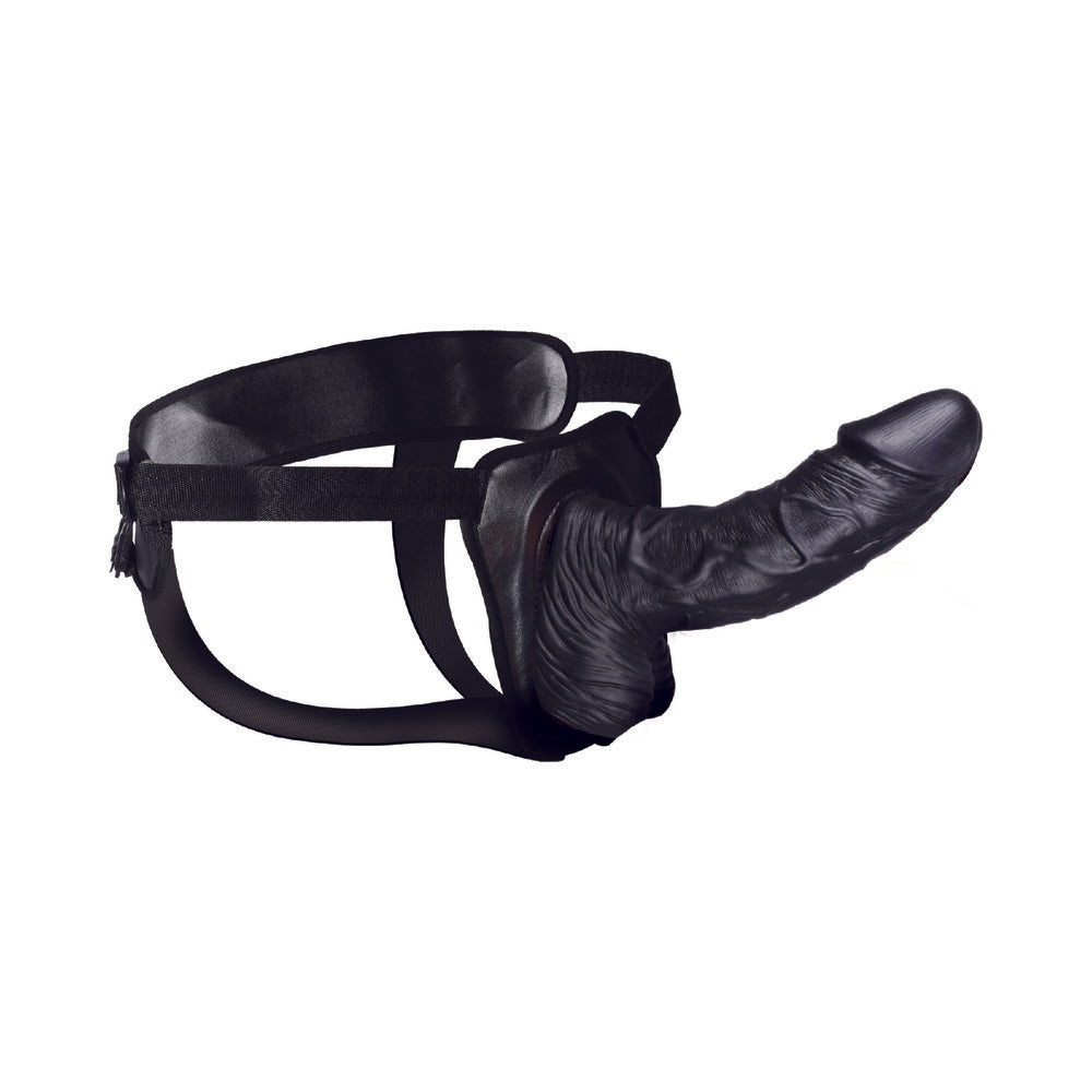 Erection Assist Hollow Strap-On 8.5In Bk