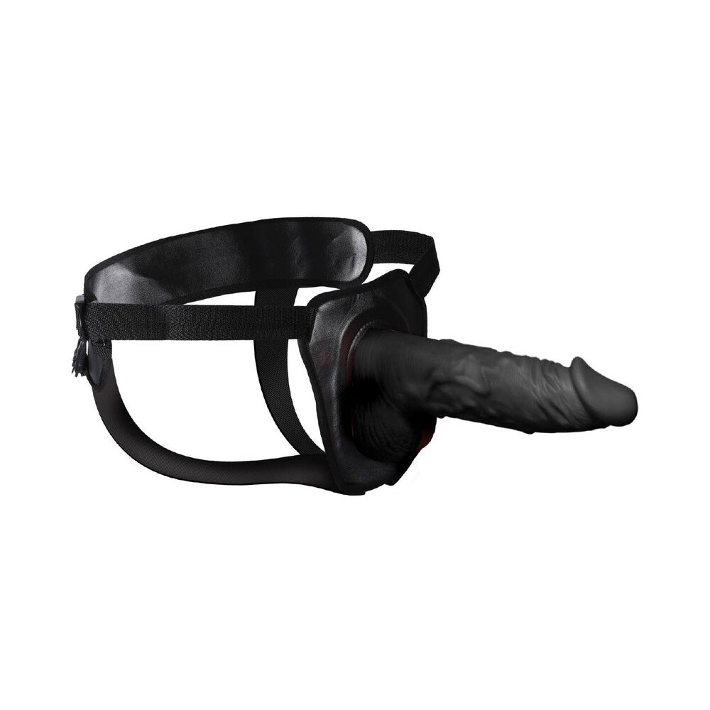 Erection Assist Hollow Strap-On 9.5In Bk