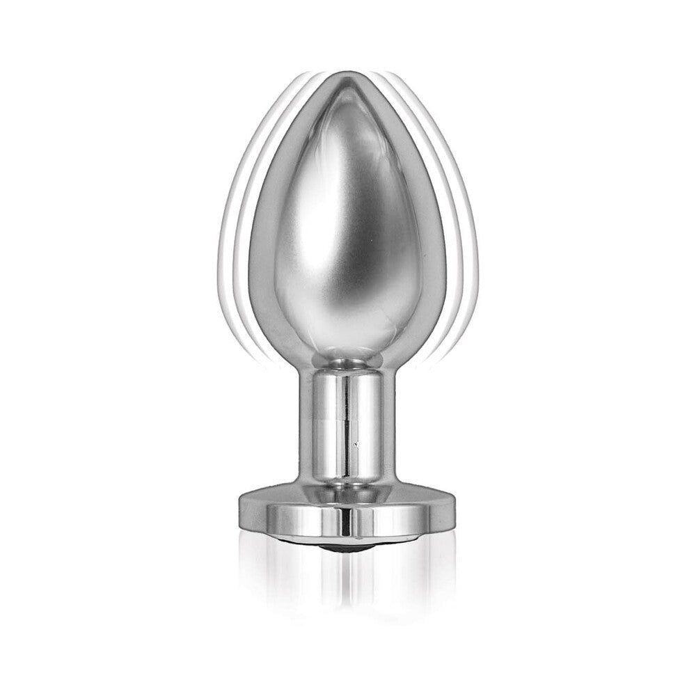 Ass-Sation Remote Vibrating Metal Plug - Silver