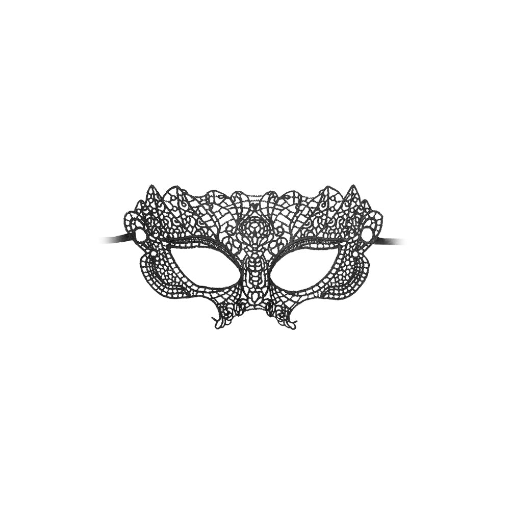 Ouch! Black &amp; White Lace Eye Mask Princess Black