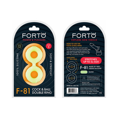 Forto F-81: Double Ring Liquid Silicone 44 Mm Glow-In-The-Dark