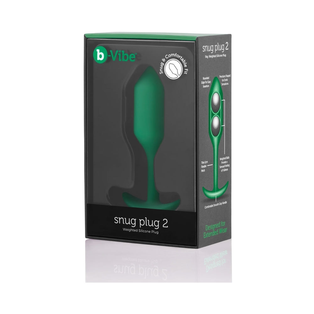 B-Vibe Weighted Snug Plug 2 - 114 G Green