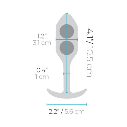 B-Vibe Weighted Snug Plug 2 - 114 G Coral