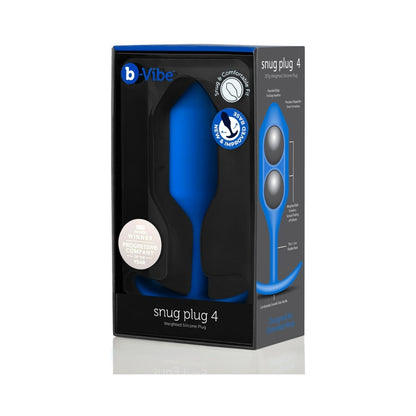 B-Vibe Weighted Snug Plug 4 - 257 G Navy