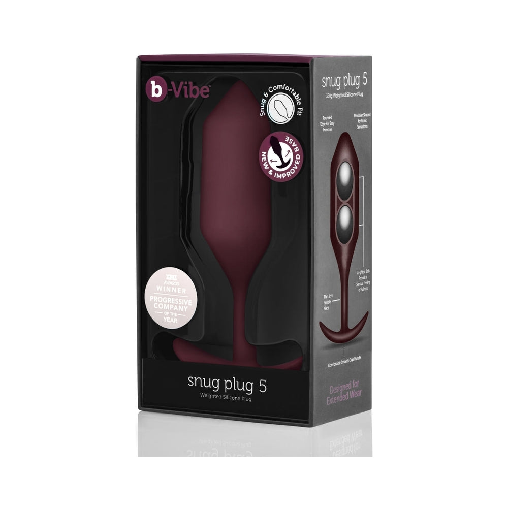 B Vibe Snug Plug 5 Dark Red