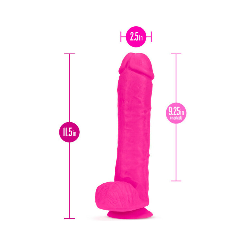 Au Naturel Bold Big John Dildo 11 In. Pink