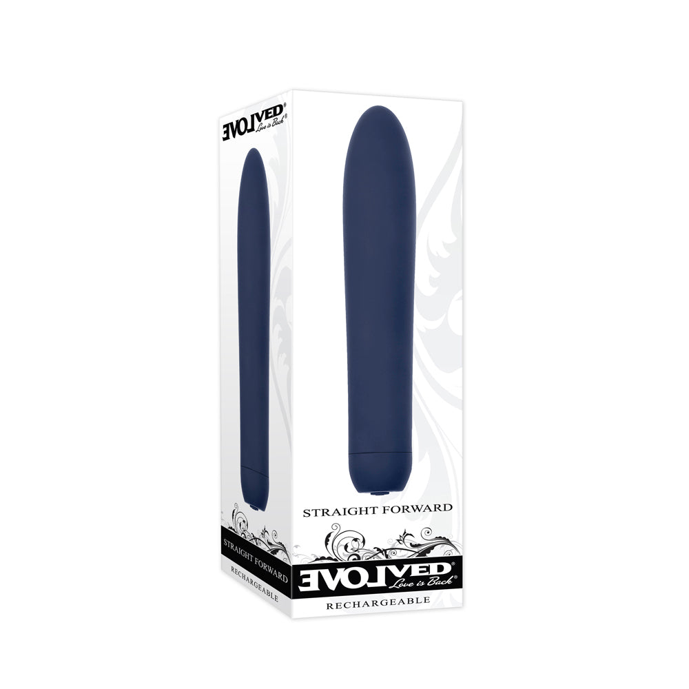 Evolved Straight Forward Vibrator - Blue