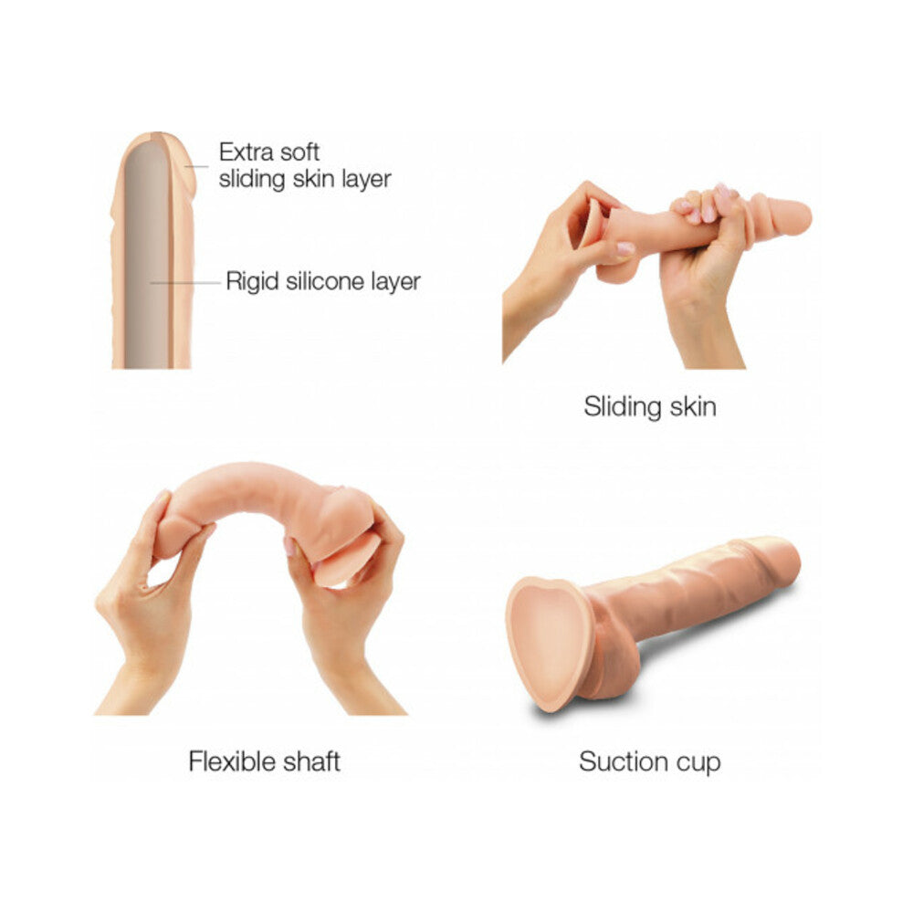 Strap-On-Me S Sliding Skin Realistic Dildo Vanilla