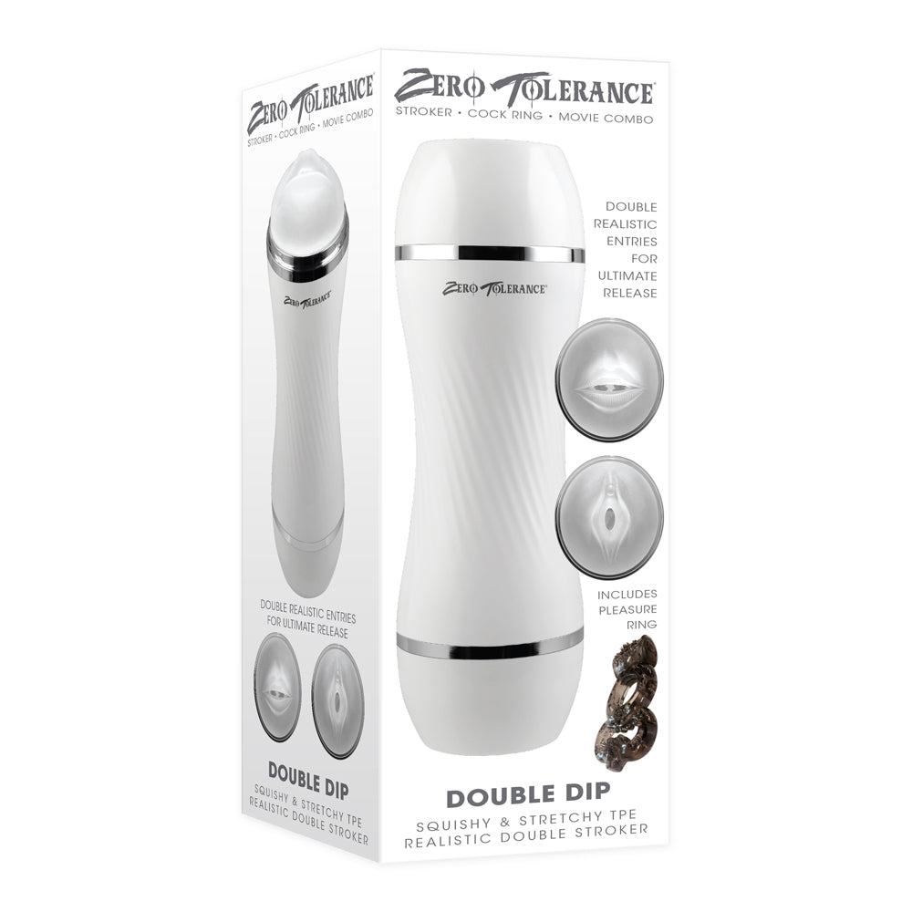 Zero Tolerance Double Dip With Pleasure Ring White