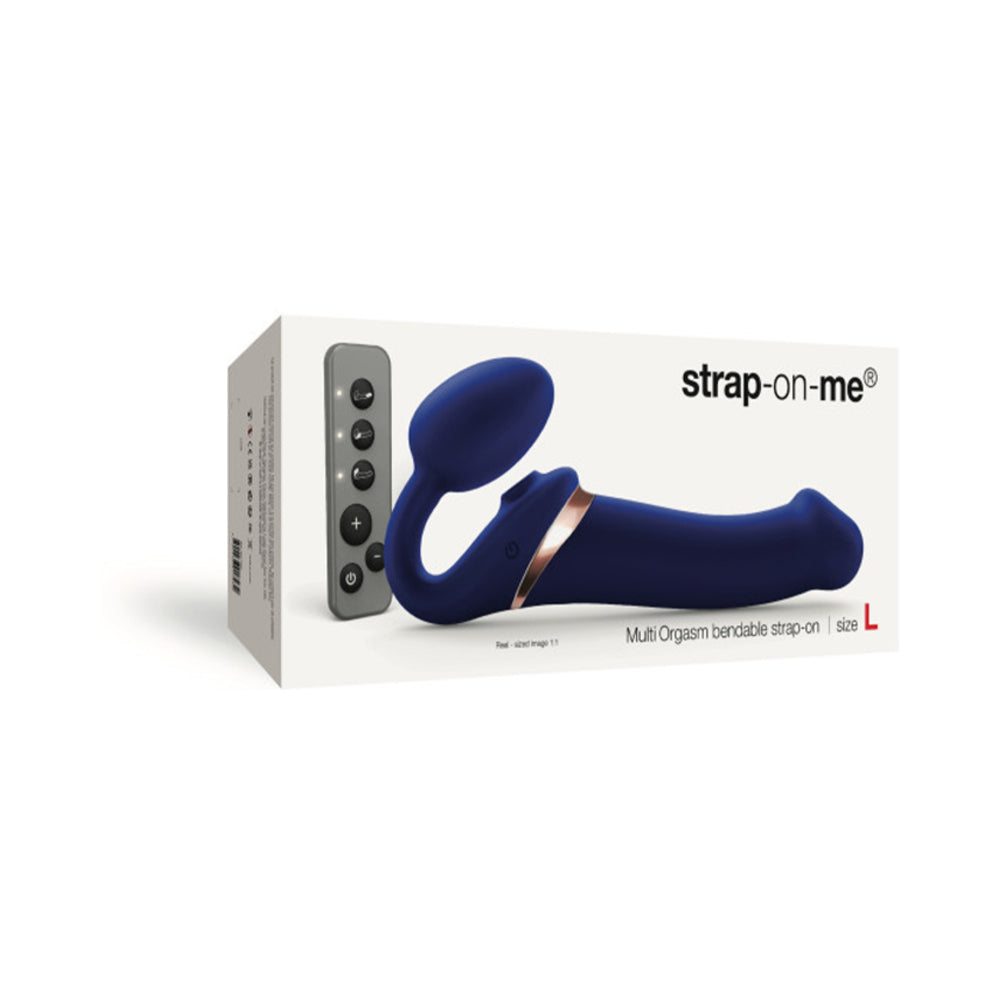 Strap-On-Me Multi Orgasm Bendable Strap-On Large Night Blue