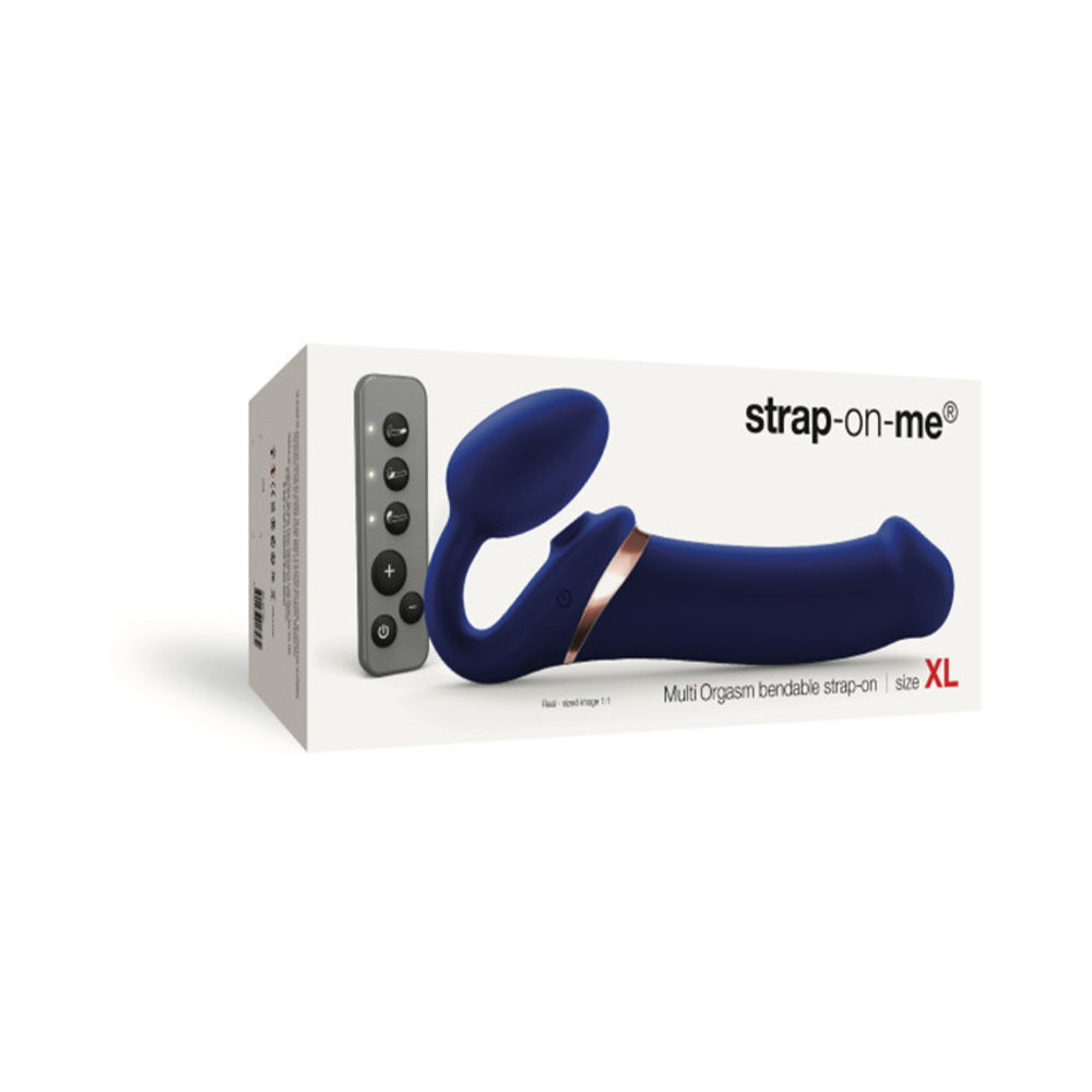 Strap-On-Me Multi Orgasm Bendable Strap-On Xl Night Blue