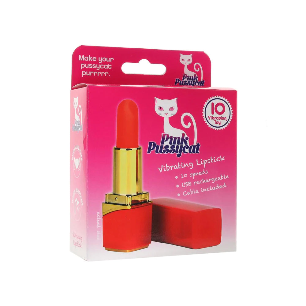 Pink Pussycat Vibrating Lipstick Red