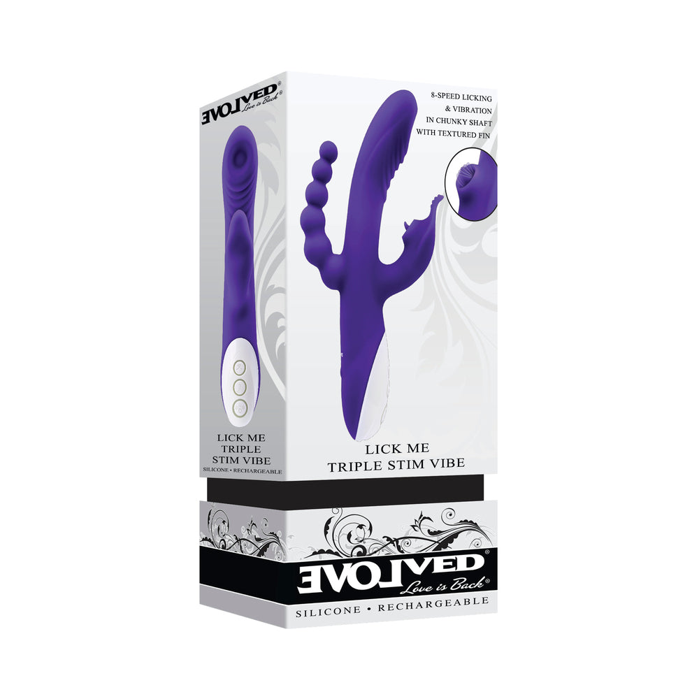 Evolved Lick Me Triple Stim Vibe - Purple