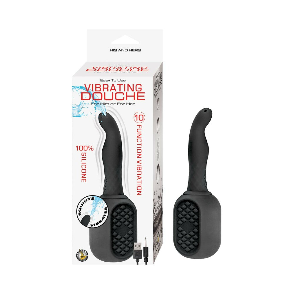 Nasstoys Vibrating Douche Silicone Black