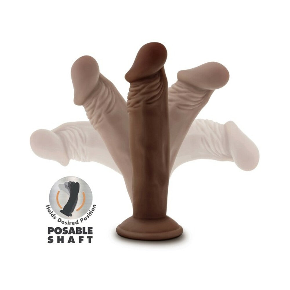 Dr. Skin Plus 6In Posable Dildo Chocolat