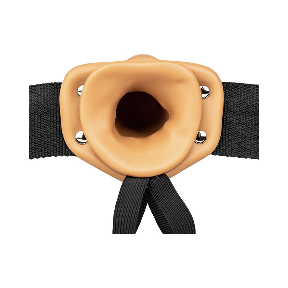 Realrock Hollow Strap-On Without Balls 6 In. Caramel