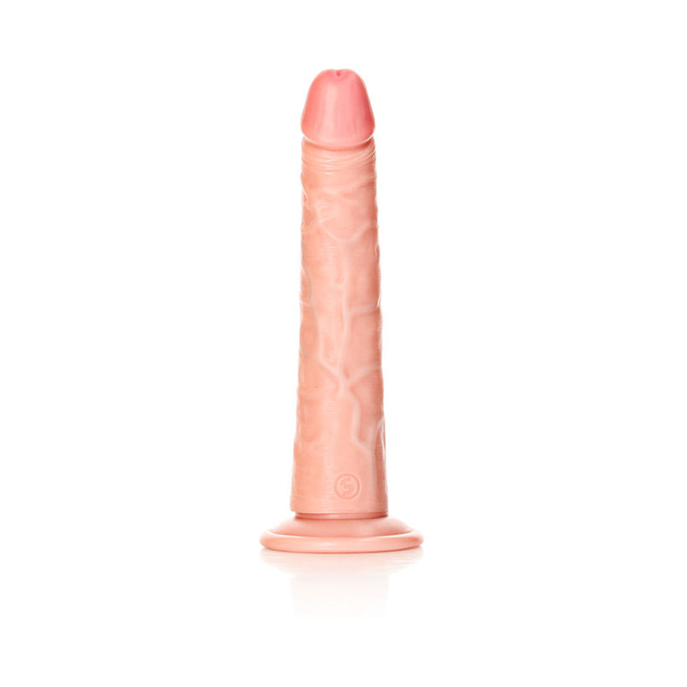 Realrock Slim Realistic Dildo With Suction Cup 8 In. Vanilla