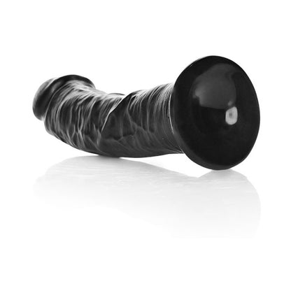 Realrock Curved Realistic Dildo With Suction Cup 6 In. Chocolate