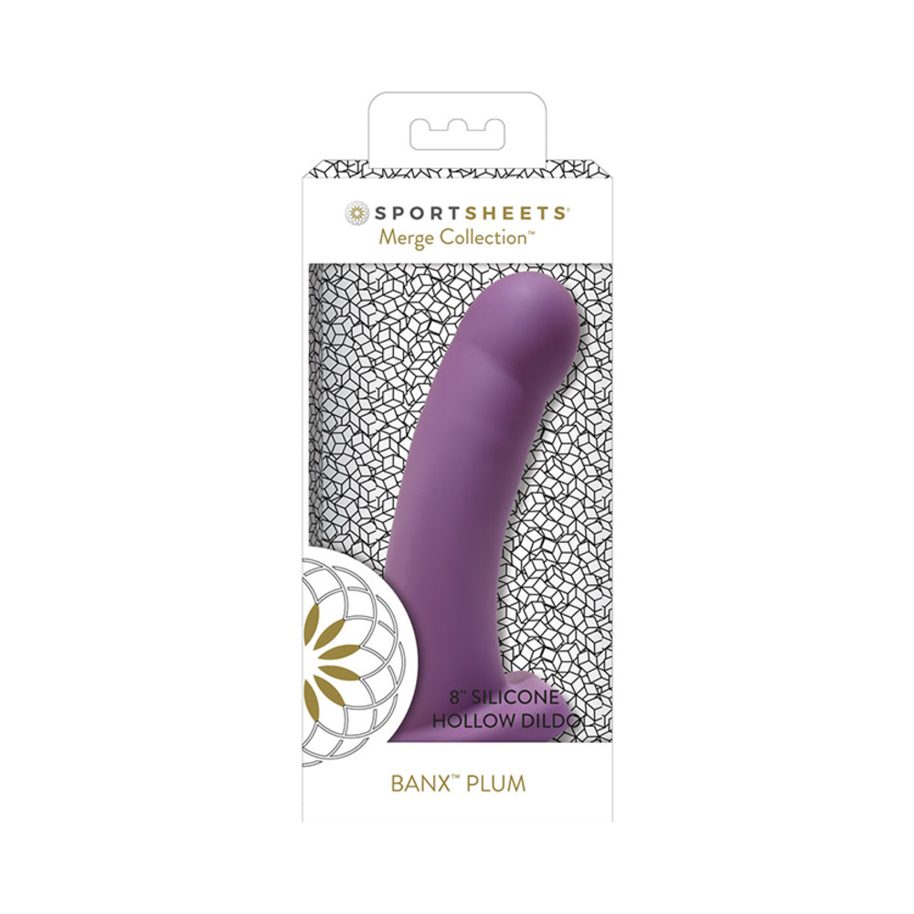 Sportsheets Banx Hollow 8 In. Dildo Plum