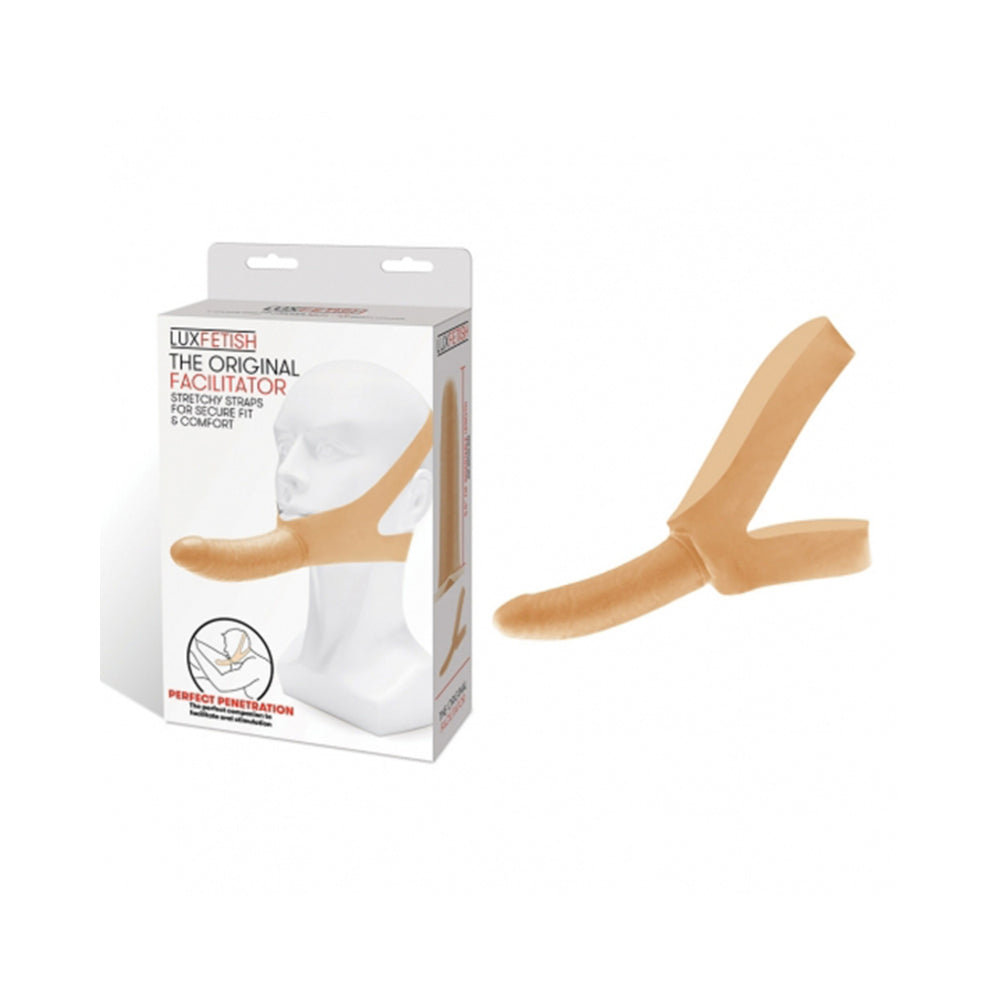 Lux Fetish The Original Facilitator Chin Strap-On - Cream