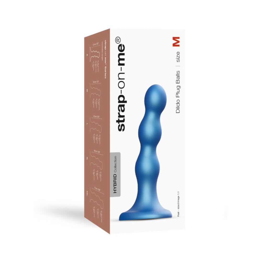 Strap-On-Me Dildo Plug Balls M Metallic Blue