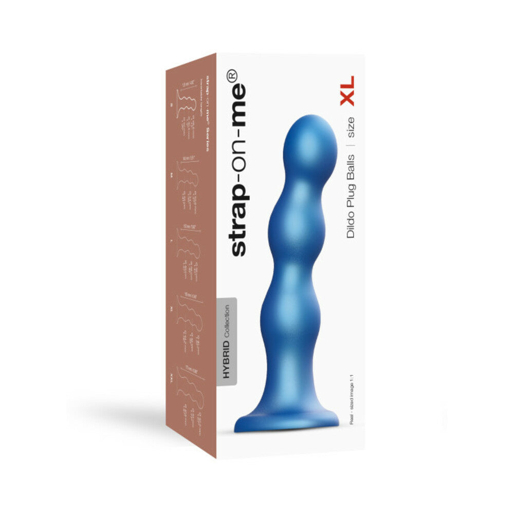 Strap-On-Me Dildo Plug Balls Xl Metallic Blue