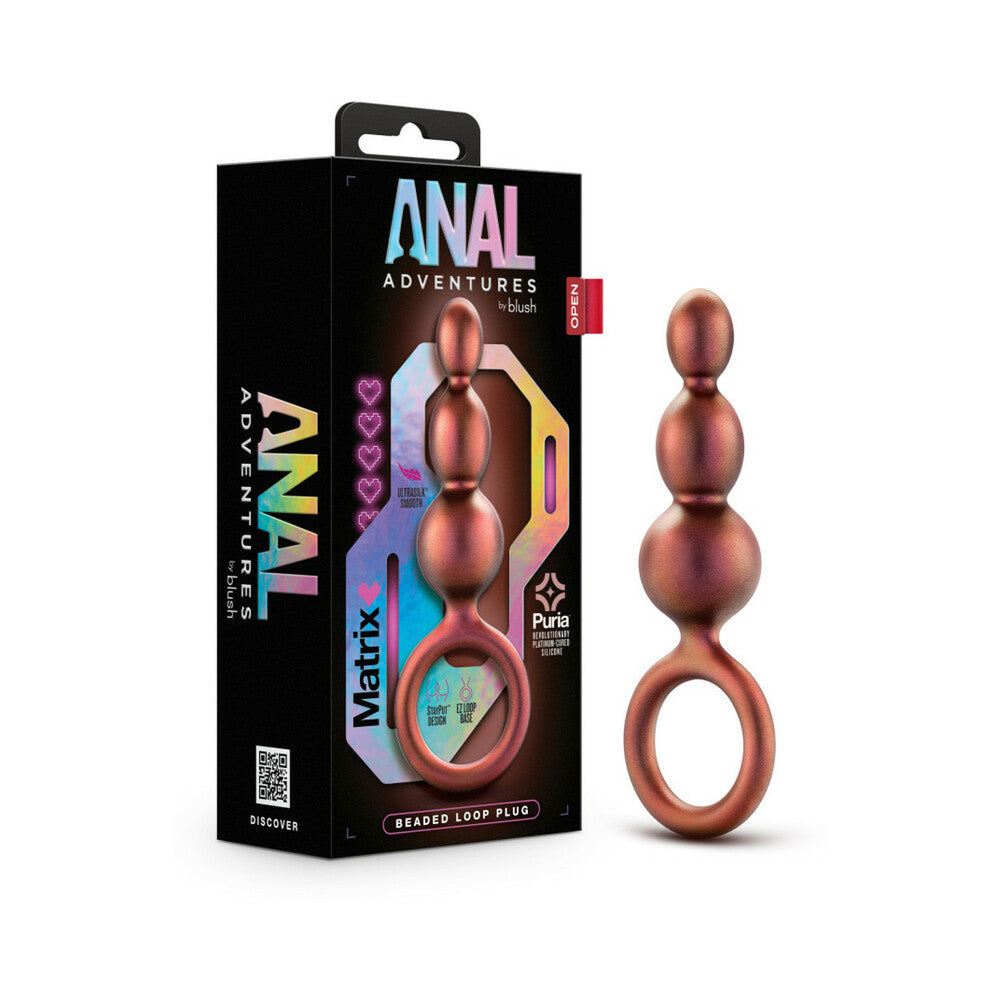 Anal Adventures Matrix Beaded Loop Plug Copper