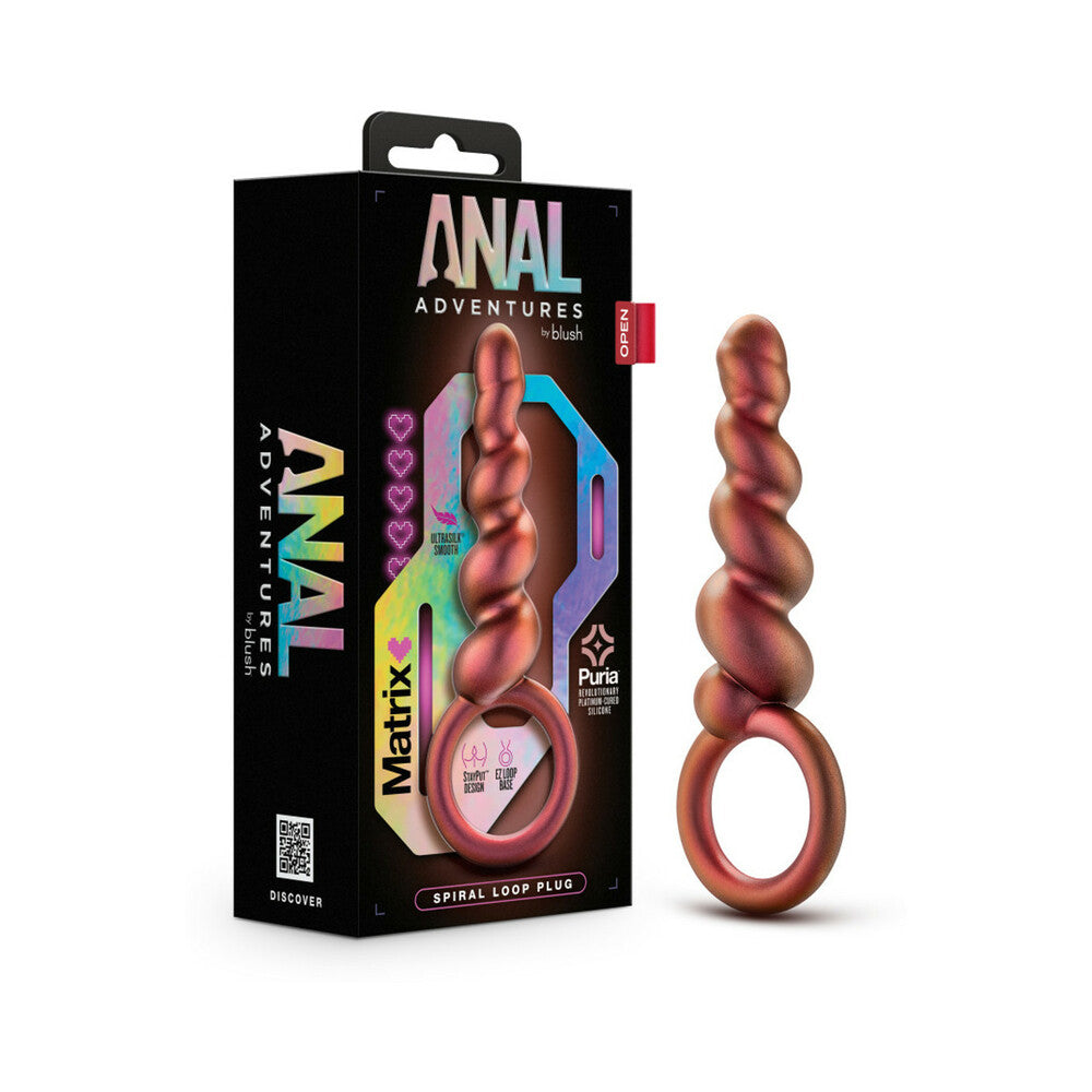 Anal Adventures Matrix Spiral Loop Plug Copper