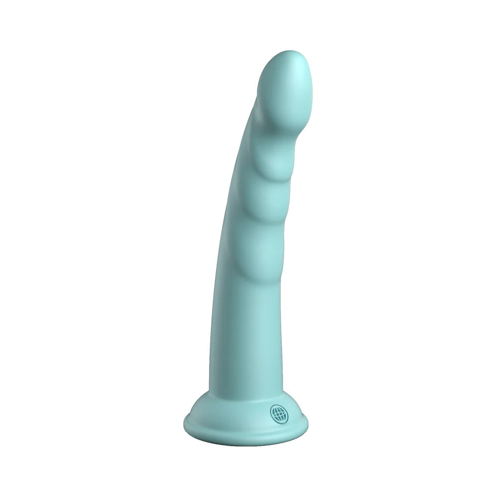 Dillio Platinum Slim Seven Silicone Dildo 7 In. Teal