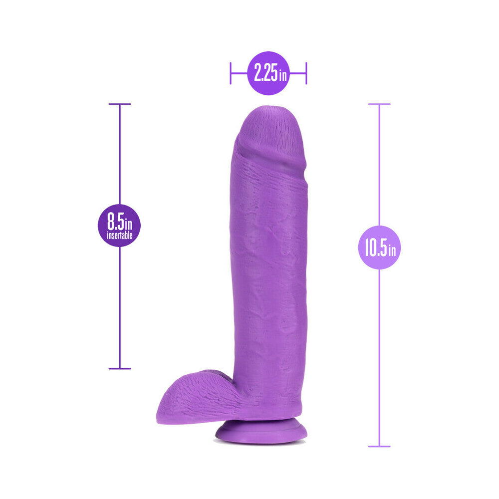 Neo Dual Density Dildo 10 In. Neon Purple