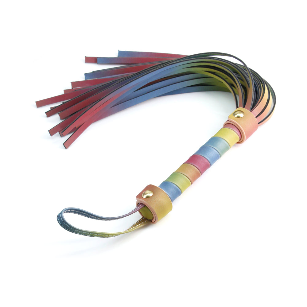 Spectra Bondage Flogger Rainbow