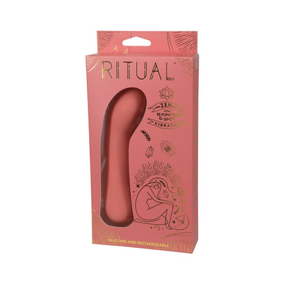 Ritual Zen Rechargeable Silicone G-Spot Vibe Coral