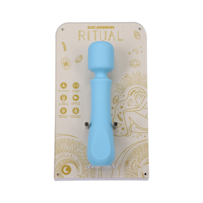 Ritual Euphoria Rechargeable Silicone Wand Vibe Blue