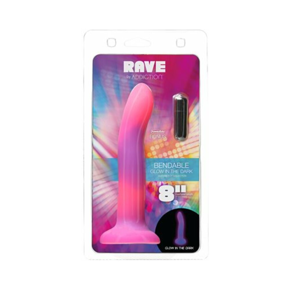 Addiction Rave Dong 8 In. G.i.t.d. Pink